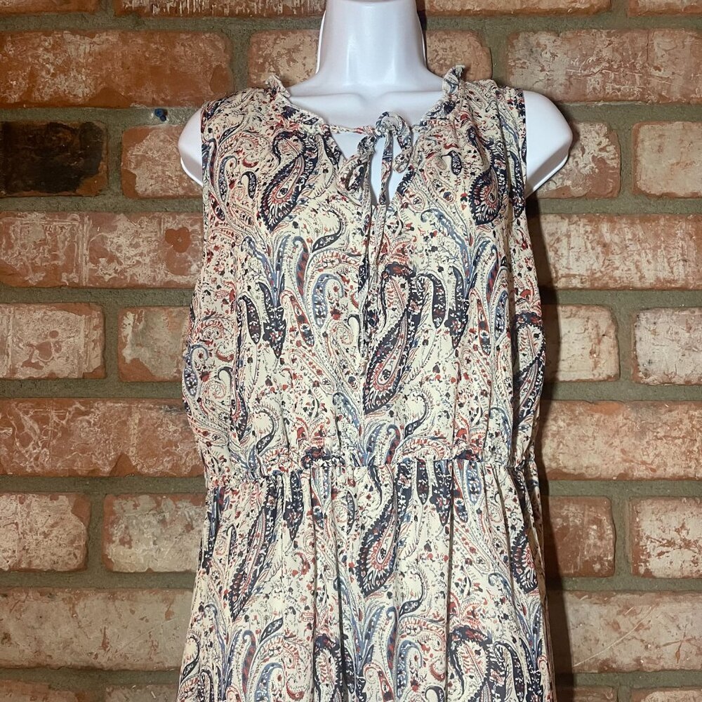 Indigo Rose Paisley Tiered Boho Maxi Dress 2X Plus - Picture 2 of 13